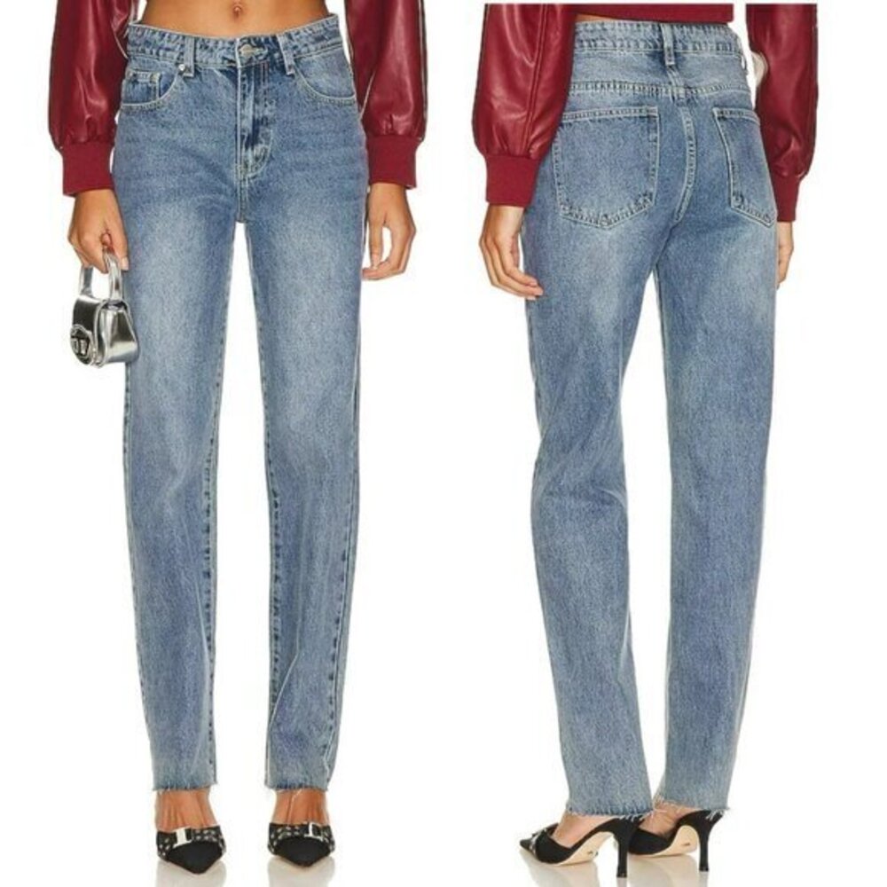 Superdown Dylan Straight Denim Jean in Dark Wash